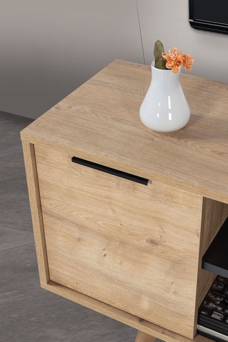 Hanah Home Sina 3319 Soporte para TV Roble Zafiro y Antracita